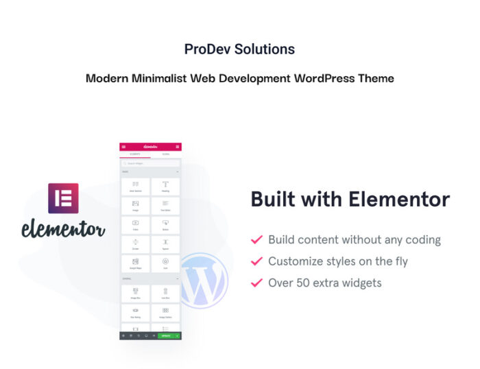 ProDev Solutions - Tema WordPress Pengembangan Web Minimalis Modern - Fitur Gambar 1