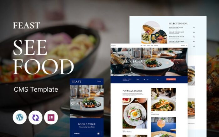 Feast - Seafood And Non-Vegetarian Restaurants Multipurpose Responsive WordPress Theme