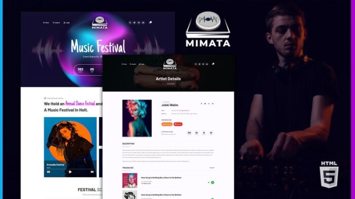 Templat Situs Web HTML5 Festival Musik Mimata - Fitur Gambar 1