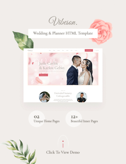 Vibeson - Template HTML Fotografi Acara Perencana Pernikahan Elegan - Fitur Gambar 1