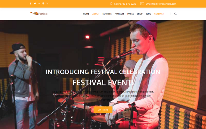 Template HTML Festival Acara Taman, Sirkus