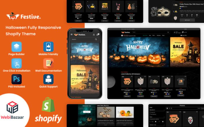 Festive - Tema Shopify Responsif Hadiah Halloween & Natal