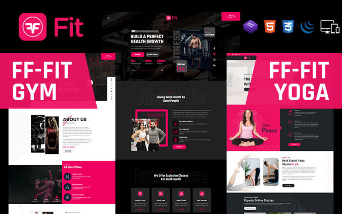 FF-Fit - Kebugaran HTML5, CSS & JS Responsif