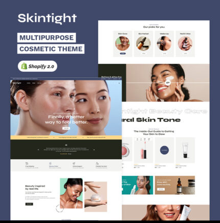 Skintight - Toko Kosmetik & Kecantikan Tema Responsif Serbaguna Shopify 2.0 Tingkat Tinggi - Fitur Gambar 1