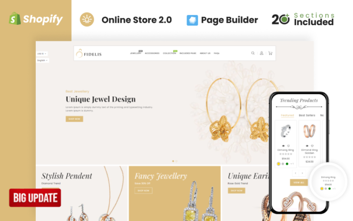 Tema Shopify Toko Perhiasan Fidelis