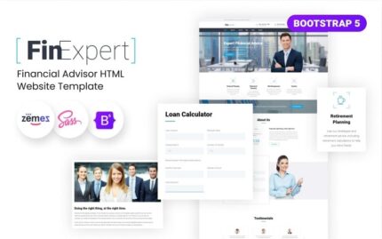 FinExpert - Template Situs Web HTML Penasihat Keuangan