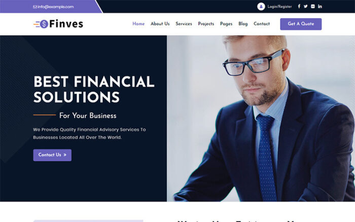 Finves - Template Situs Web HTML Responsif Penasihat Keuangan