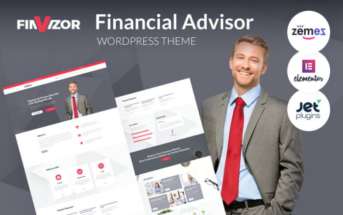FinVizor - Tema WordPress untuk Penasihat Keuangan