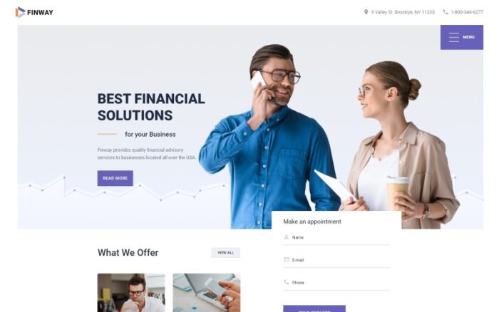 Finway - Template Situs Web HTML5 Multihalaman Bersih untuk Penasihat Keuangan