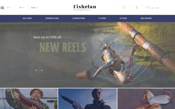 Fishelan - Tema PrestaShop Peralatan Memancing