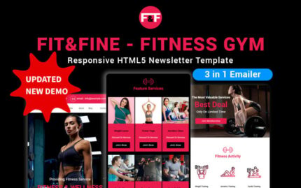 Fit&Fine - Fitness Gym Responsive HTML5 Newsletter Template