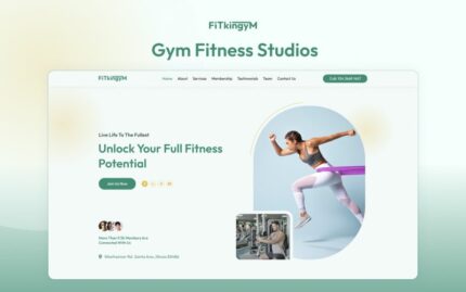 FitKinGym – Premium Gym Elementor Template for Fitness Studios