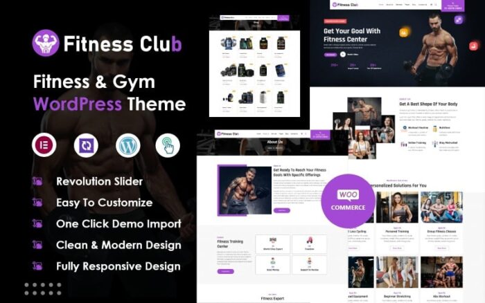 Tema WordPress Elementor Kebugaran dan Gym