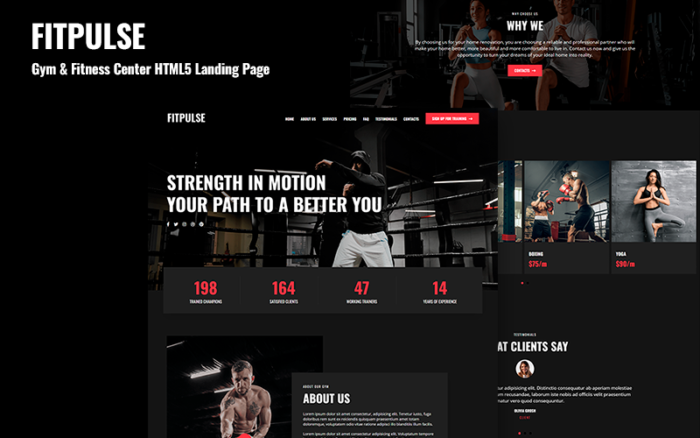 Fitpulse - Template Halaman Arahan HTML5 Pusat Kebugaran & Gym