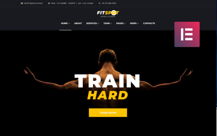 FitSpot - Fitness Studio WordPress Elementor Theme