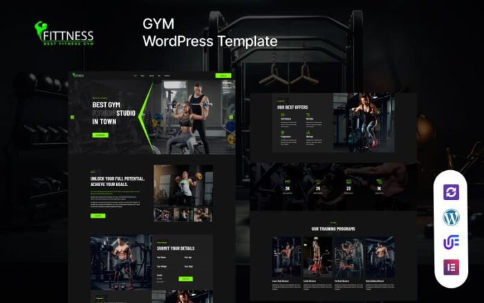 Fittness - Tema WordPress Elementor untuk Gym dan Kebugaran