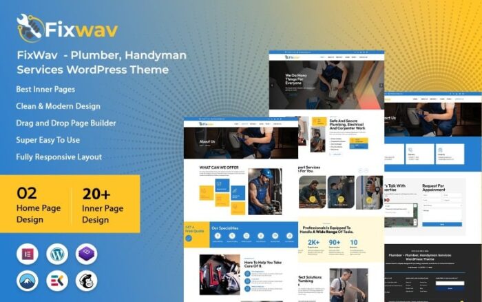 FixWav - Tema WordPress Layanan Tukang Ledeng dan Tukang Serabutan