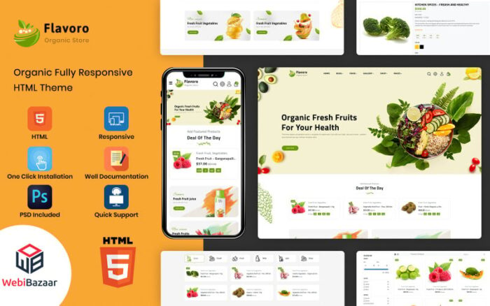 Flavoro - Template Situs Web eCommerce Serbaguna HTML5