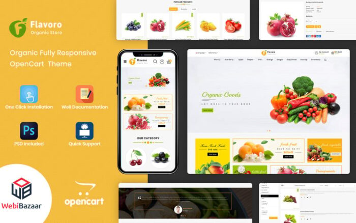 Flavoro - Template OpenCart Makanan Organik