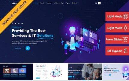 Flex-IT | Template Halaman Arahan Responsif HTML 5 Serbaguna Layanan Bisnis & Solusi TI