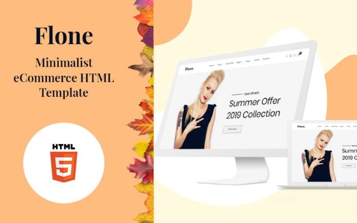 Flone - Template Situs Web eCommerce Minimal