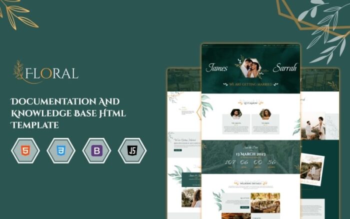 Floral - Template HTML Pernikahan Responsif