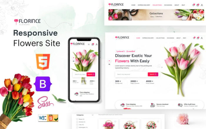 Florin - Template Situs Web HTML5 Toko Hadiah Bunga Online