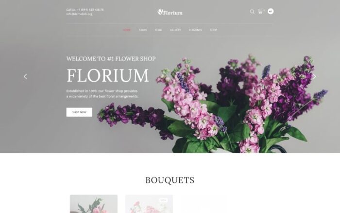 Florium - Template Situs Web HTML Multihalaman Modern Toko Bunga