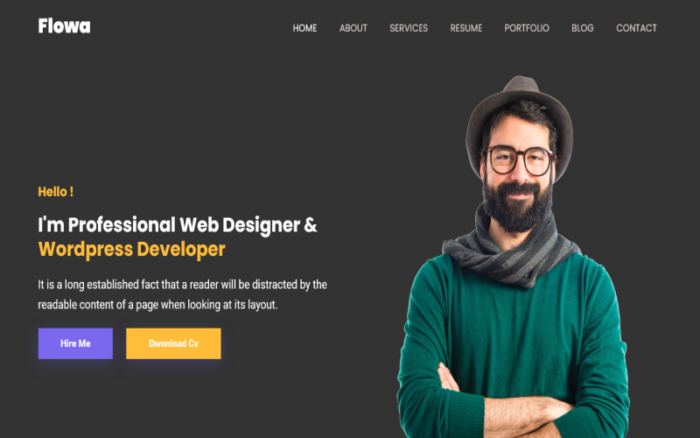 Flowa - Template Bootstrap5 Responsif Situs Web Portofolio Pribadi