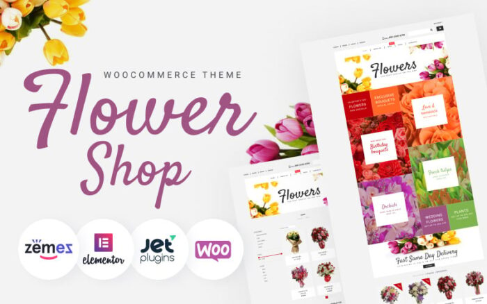 Toko Bunga - Tema WooCommerce Berwarna-warni