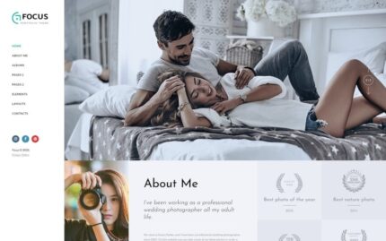 Focus - Photographer Portfolio Website Template