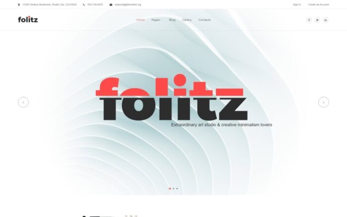 Folitz - Template Joomla Minimalis Studio Seni