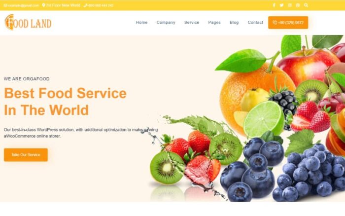 Template HTML5 Pertanian Makanan Organik dan Toko Organik Food-Land