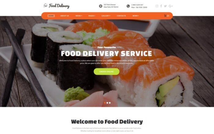 Template Situs Web Layanan Pemesanan Makanan