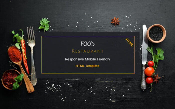 Template HTML Halaman Arahan Makanan - Restoran