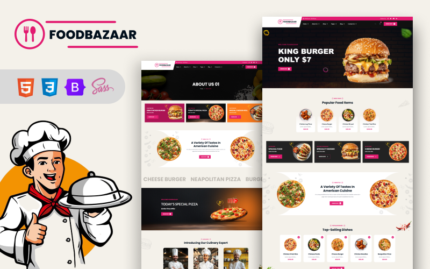 FoodBazaar - Fast Foods & Restaurants HTML5 Template