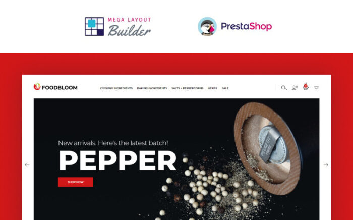 FoodBloom - Template eCommerce Toko Rempah-rempah Tema PrestaShop