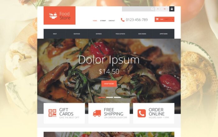 Tema PrestaShop Pecinta Makanan