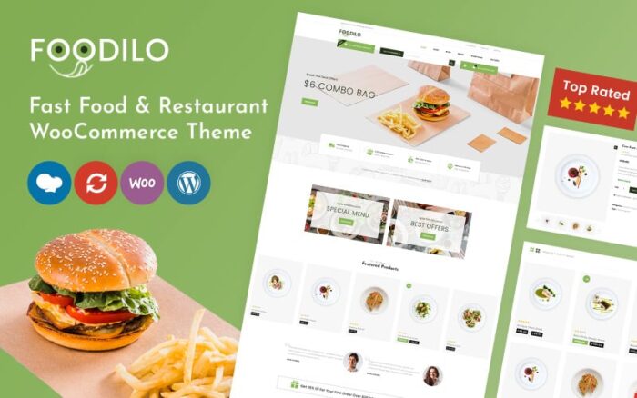 Foodilo - Tema WooCommerce Toko Makanan Cepat Saji & Restoran