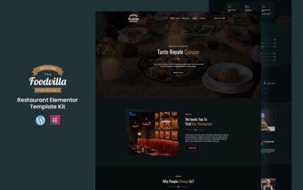 Foodvilla -  Restaurant Services Elementor Template Kit