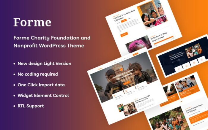 Forme - Tema WordPress Yayasan Amal dan Nirlaba