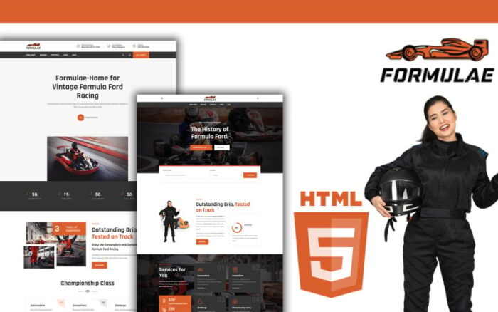 Templat Situs Web HTML5 Balapan dan Formula Carting