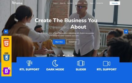 Forsa - IT Solutions & Multi-Purpose HTML 5 Responsive  Bootstrap5 Website Template
