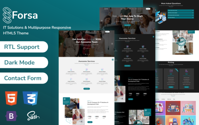 Forsa | Solusi TI & Template Halaman Arahan HTML5 Responsif Serbaguna