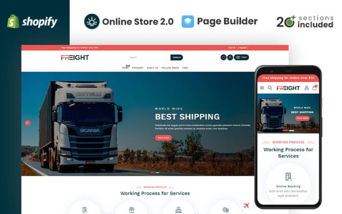 Tema Shopify Pengangkutan - Transportasi