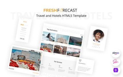 Prakiraan Terbaru - Template HTML5 Perjalanan dan Hotel