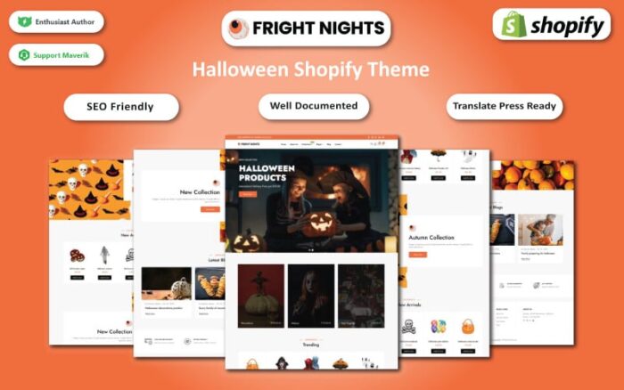 Tema Bagian Serbaguna Shopify Fright Nights - Halloween