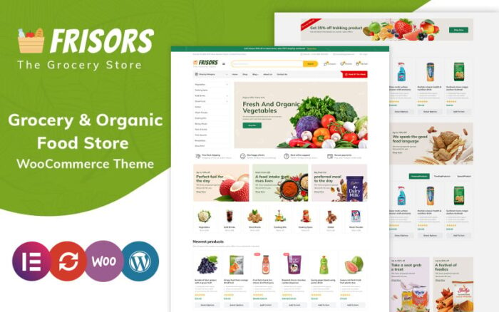 Frisors - Tema Elementor WooCommerce Toko Makanan Organik & Grosir