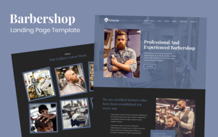 Frizerie - Barbershop Landing Page Template