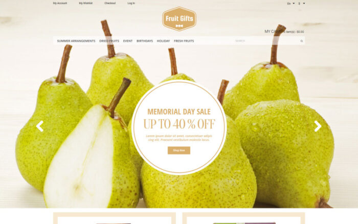 Tema Magento Hadiah Buah